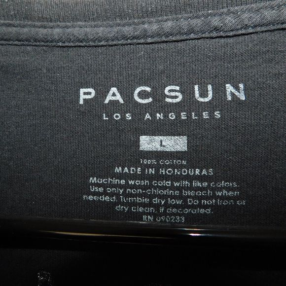 PacSun Puff Print Tee Shirt Adult L Live Now x Cry Later Black Short Sleeve Logo - Picture 2 of 9